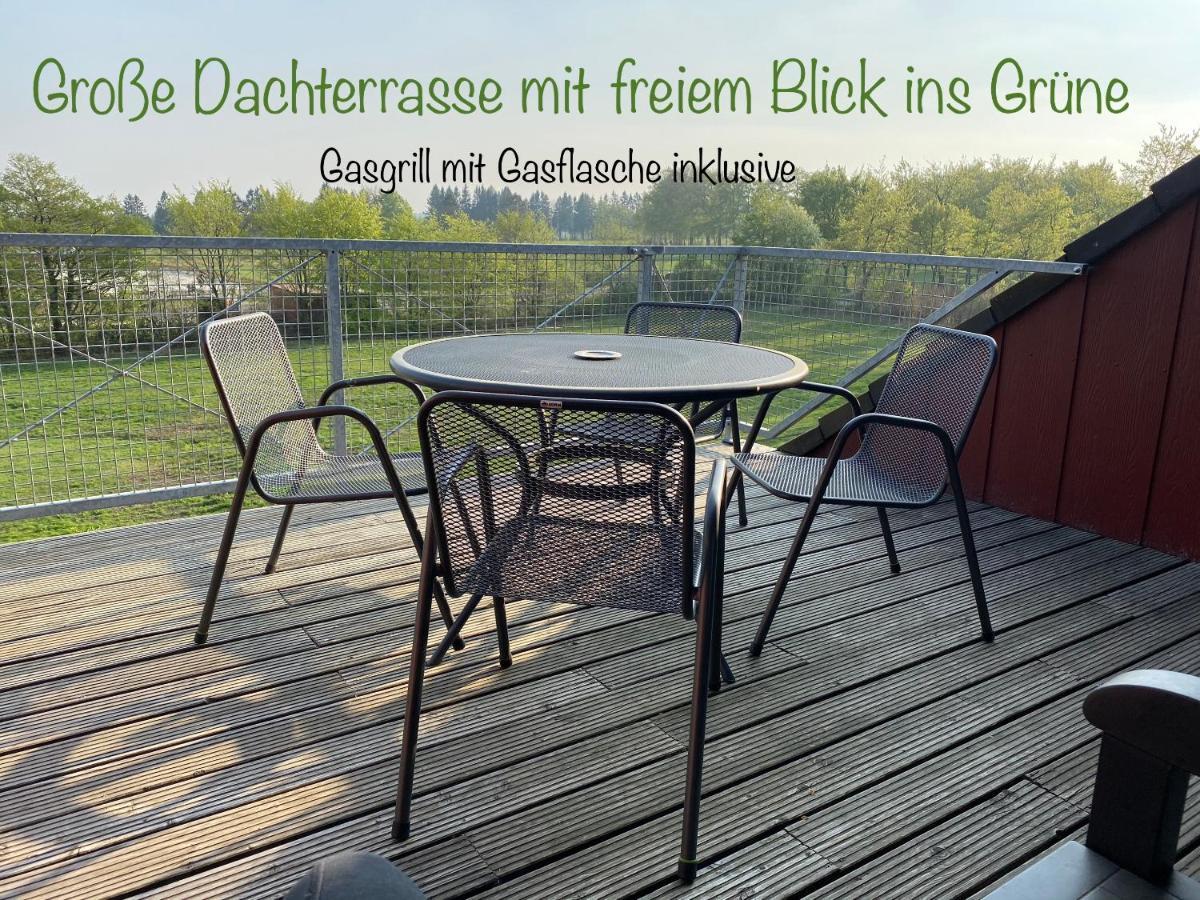 Studio - Grosses Wohn-Schlafzimmer - Dachterrasse - Kamin - Kuche - Hohes Venn - Monschau - Eifel - Hunde Willkommen Beim Hof Vierzehnender Kültér fotó